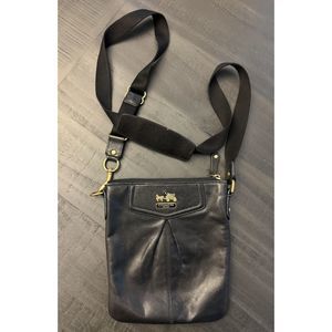 Coach Vintage Black Crossbody Bag with Gold Hardware